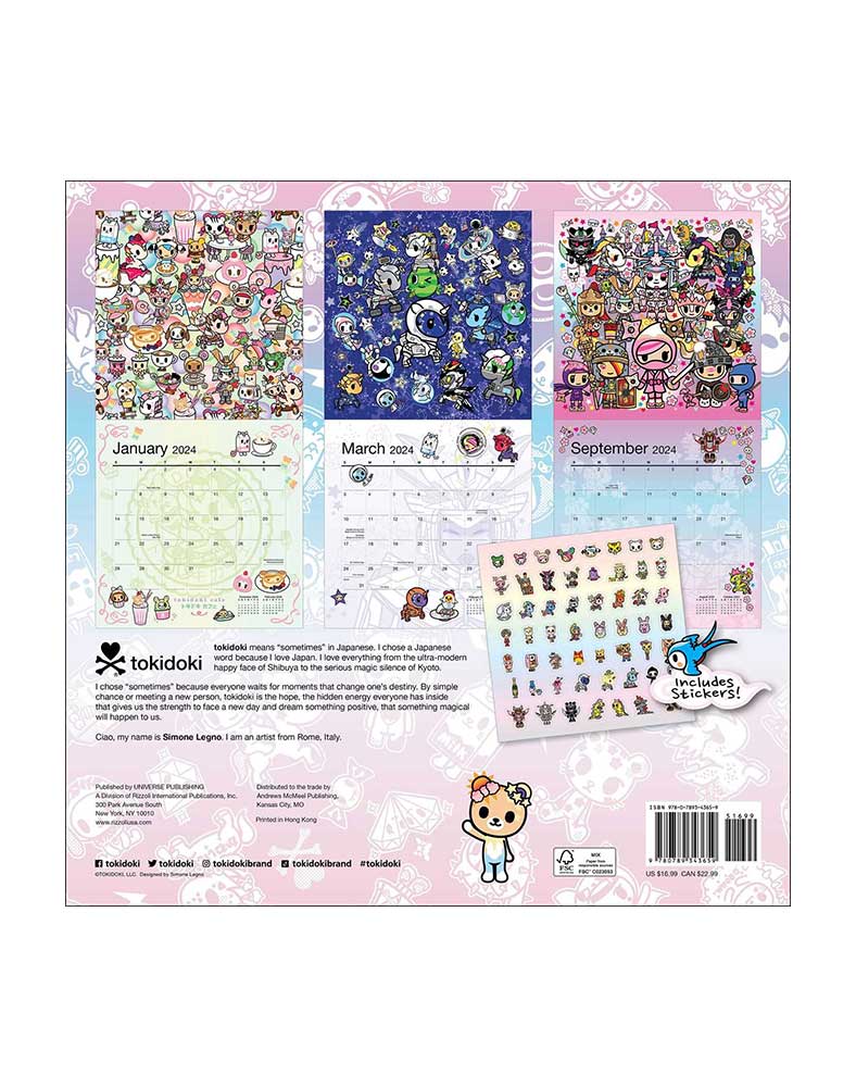 tokidoki Wall Calendar 2024