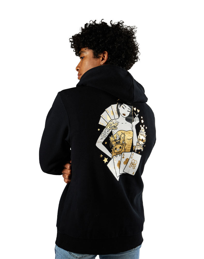 back of 24 magic zip hoodie