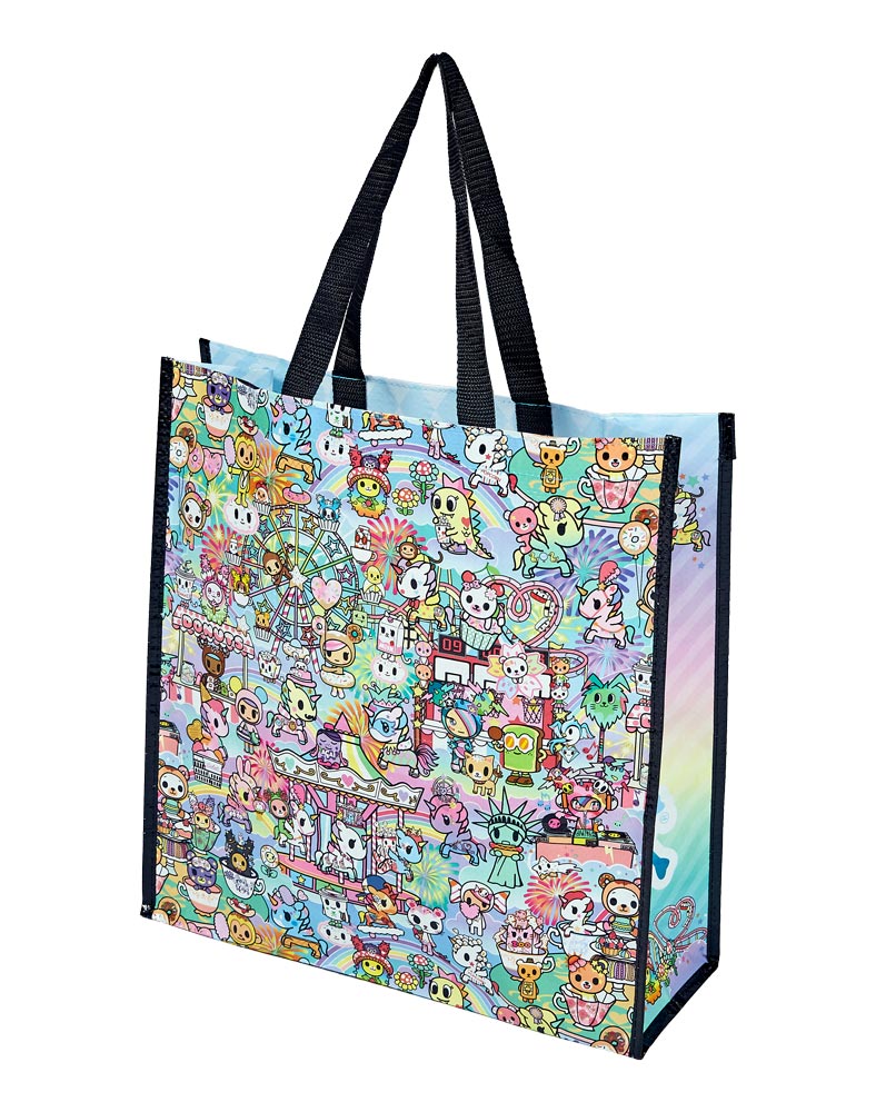 cotton candy carnival vinyl tote