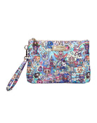 digital princess gusset zip pouch wristlet