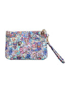 side view of digital princess gusset zip pouch wristlet