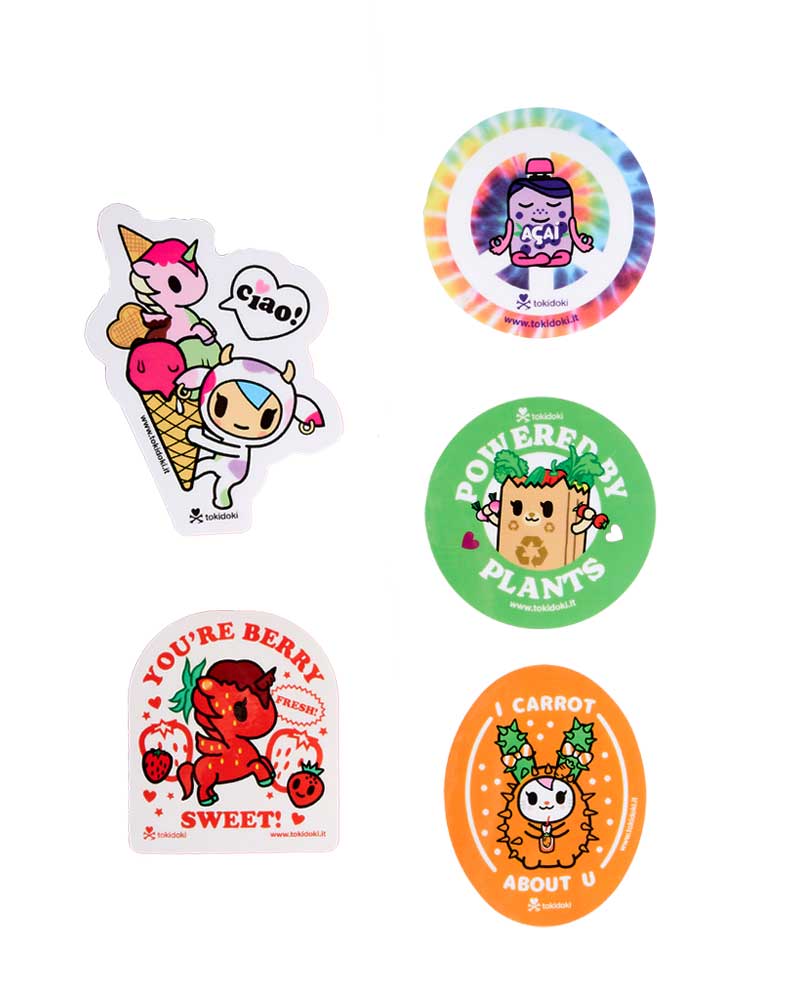 fruits & veggies 5pc sticker pack