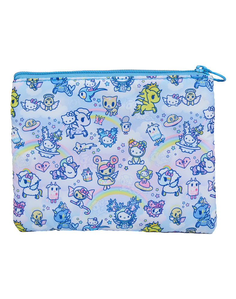 Tokidoki x Hello kitty zip selling pouch (white/ gold)