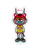 red tigeroni die cut sticker