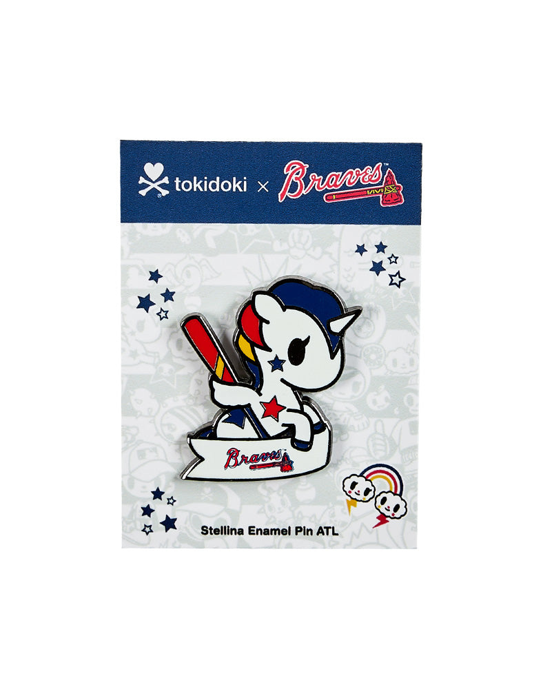 tokidoki x mlb atlanta braves stellina enamel pin